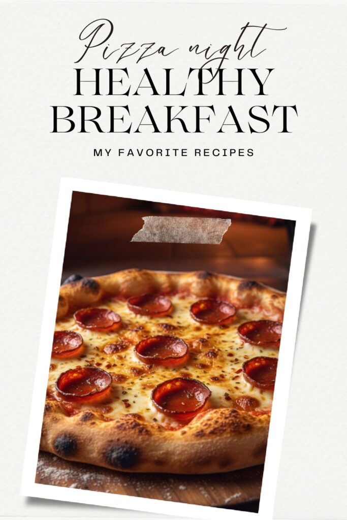 An extreme close-up of a freshly baked, bubbling pepperoni and cheese pizza on a stone, with a perfectly charred crust. The text "Pizza night" is prominently overlaid