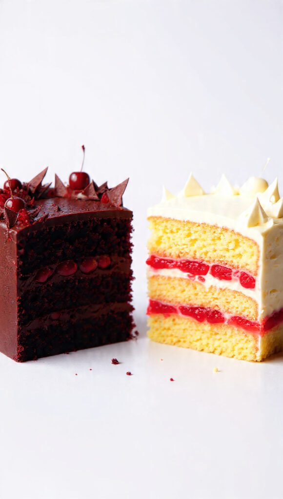 A close-up, vibrant overhead photo of a baked fruit tart with a perfect tessellated pattern of thin apple and pear slices, featuring the bold text overlay: TESSELLATED TART PATTERNS.