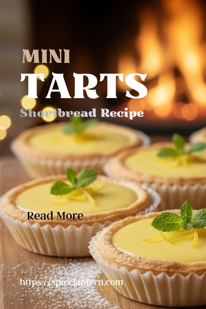 A close-up shot of several baked mini lemon tarts filled with bright yellow lemon curd and topped with fresh raspberries, emphasizing the fluted crust edge and glossy curd.