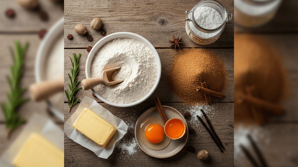 Raw ingredients for making a healthy homemade gluten-free snickerdoodle cookie.