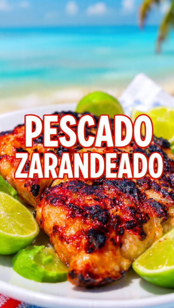 A whole grilled butterflied fish with a bright red zarandeado glaze.