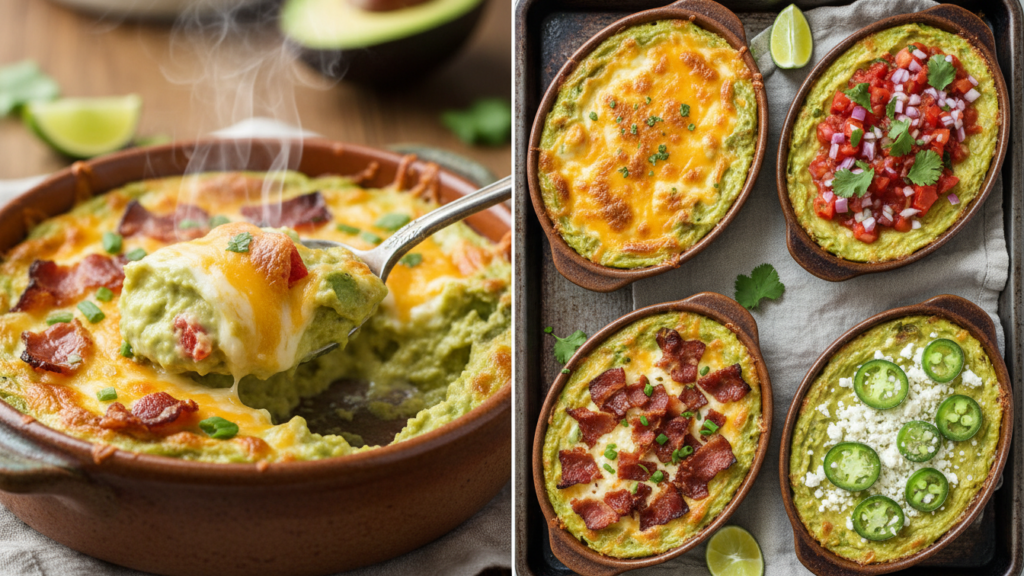 Different ways to serve and top your baked avocado and eggs.
